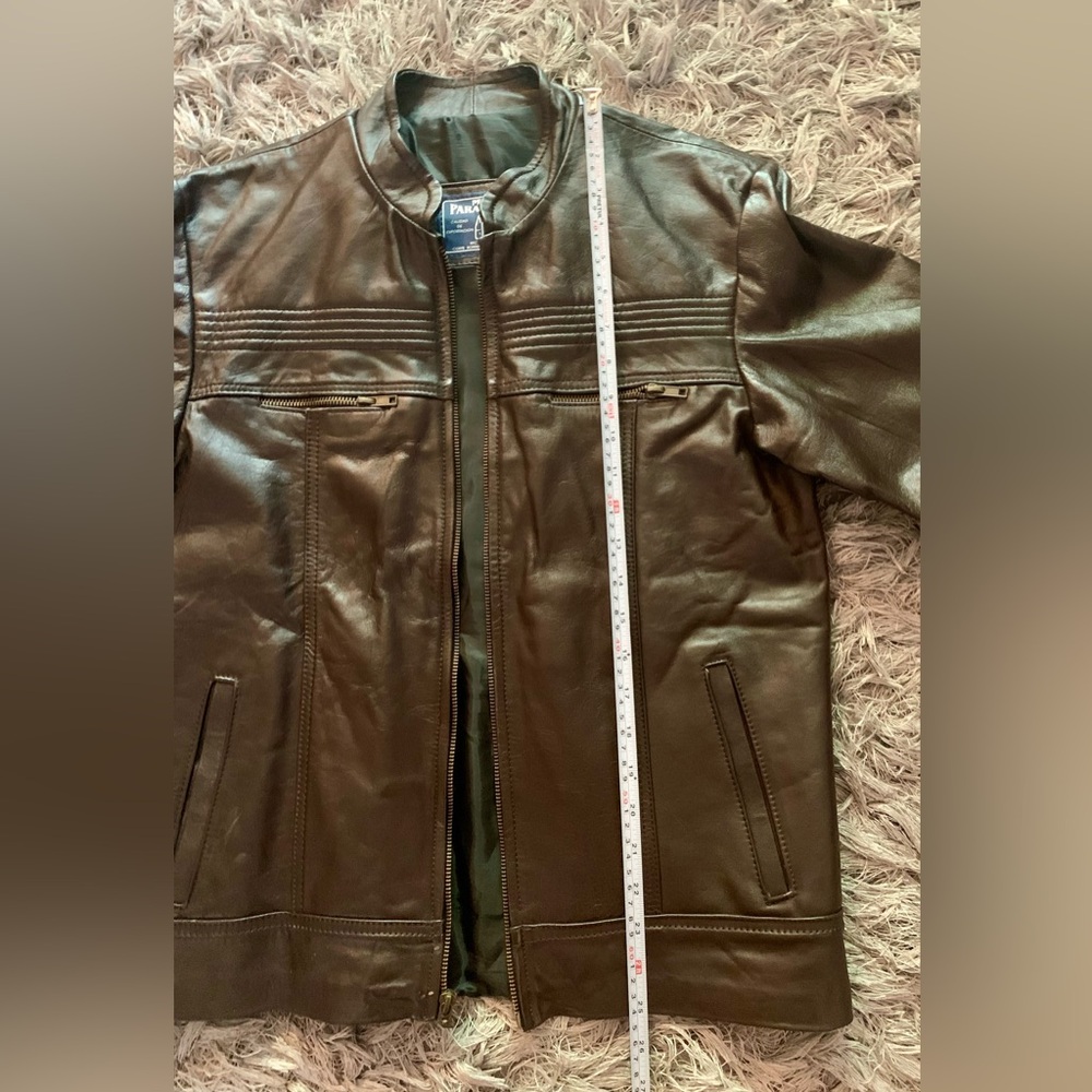 Brown Authentic Leather Jacket. Mint Condition Si… - image 7